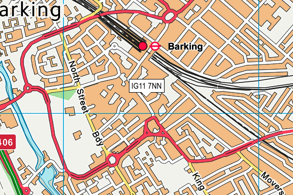 IG11 7NN map - OS VectorMap District (Ordnance Survey)