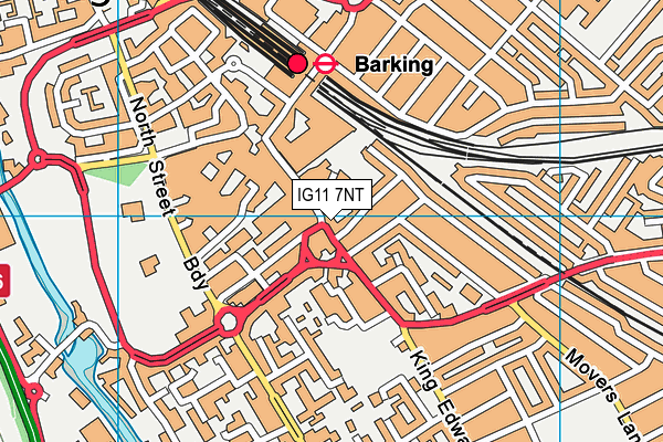 IG11 7NT map - OS VectorMap District (Ordnance Survey)