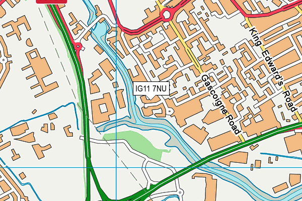 IG11 7NU map - OS VectorMap District (Ordnance Survey)