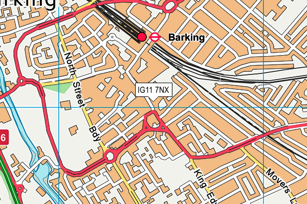 IG11 7NX map - OS VectorMap District (Ordnance Survey)