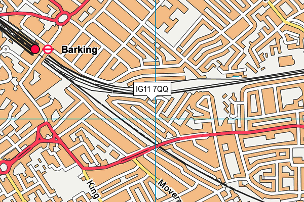 IG11 7QQ map - OS VectorMap District (Ordnance Survey)