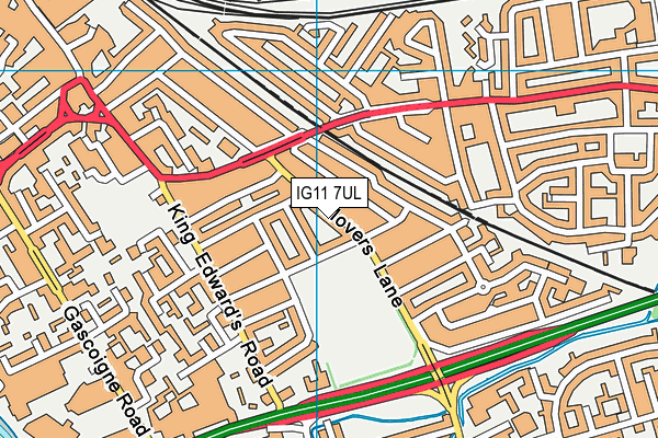 IG11 7UL map - OS VectorMap District (Ordnance Survey)