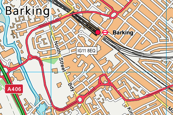 IG11 8EQ map - OS VectorMap District (Ordnance Survey)