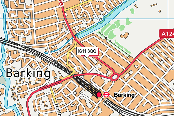IG11 8QQ map - OS VectorMap District (Ordnance Survey)