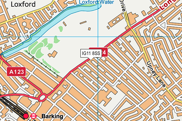 Barking Park map (IG11 8SS) - OS VectorMap District (Ordnance Survey)