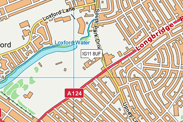 Barking Abbey School (Longbridge Campus) map (IG11 8UF) - OS VectorMap District (Ordnance Survey)