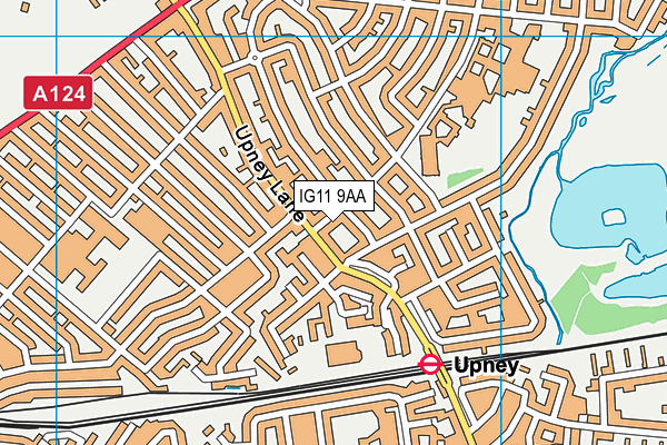 IG11 9AA map - OS VectorMap District (Ordnance Survey)