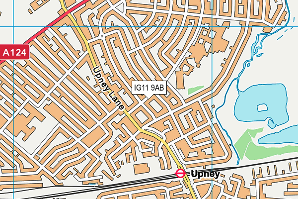 IG11 9AB map - OS VectorMap District (Ordnance Survey)