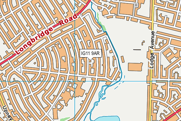 IG11 9AR map - OS VectorMap District (Ordnance Survey)