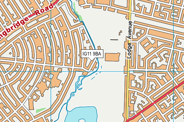 IG11 9BA map - OS VectorMap District (Ordnance Survey)