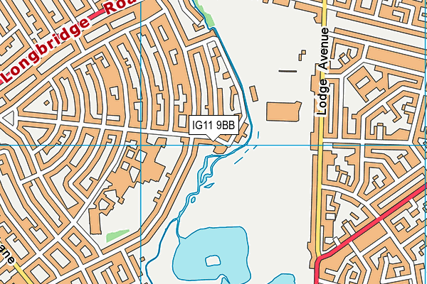 IG11 9BB map - OS VectorMap District (Ordnance Survey)