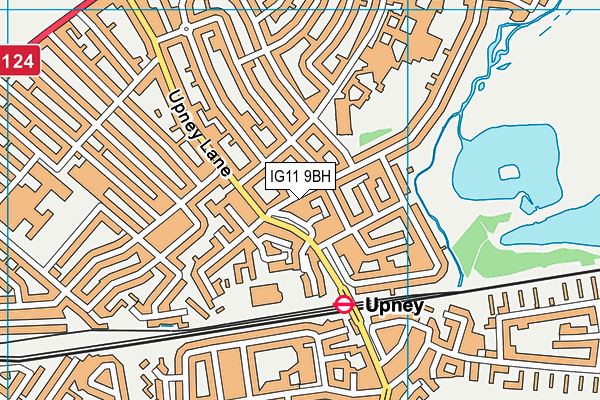 IG11 9BH map - OS VectorMap District (Ordnance Survey)