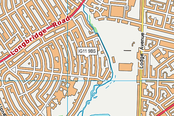 IG11 9BS map - OS VectorMap District (Ordnance Survey)