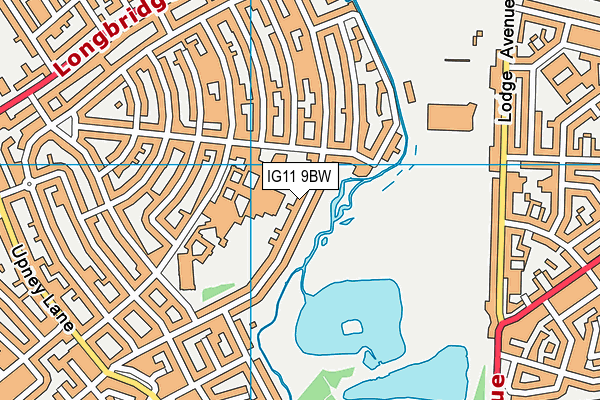 IG11 9BW map - OS VectorMap District (Ordnance Survey)