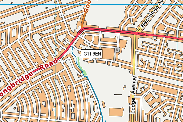 IG11 9EN map - OS VectorMap District (Ordnance Survey)