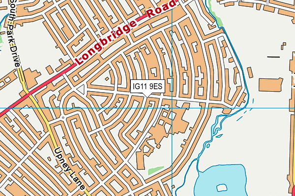IG11 9ES map - OS VectorMap District (Ordnance Survey)