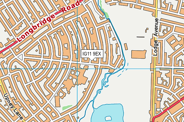 IG11 9EX map - OS VectorMap District (Ordnance Survey)