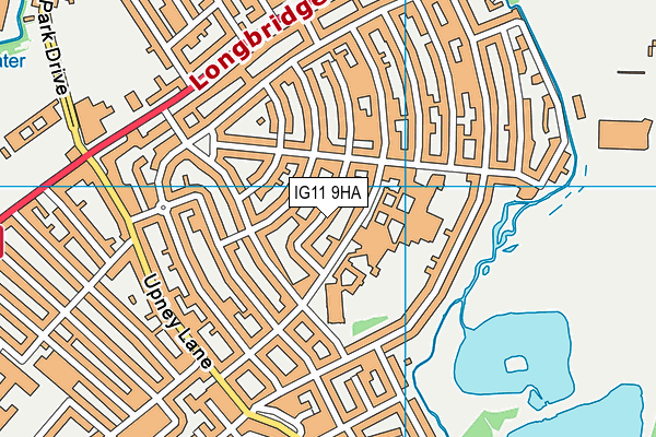IG11 9HA map - OS VectorMap District (Ordnance Survey)