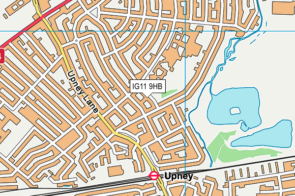IG11 9HB map - OS VectorMap District (Ordnance Survey)