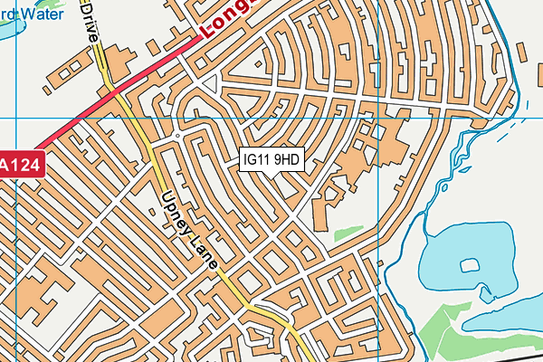 IG11 9HD map - OS VectorMap District (Ordnance Survey)