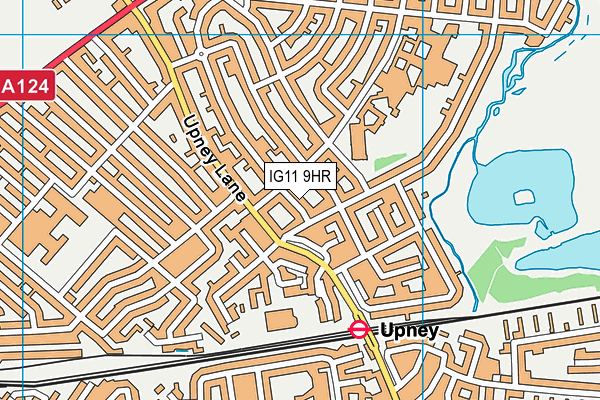IG11 9HR map - OS VectorMap District (Ordnance Survey)