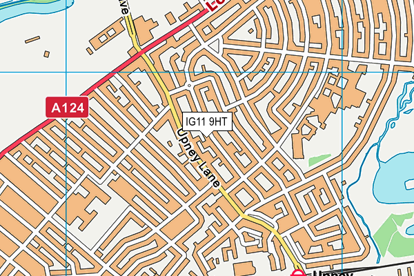 IG11 9HT map - OS VectorMap District (Ordnance Survey)