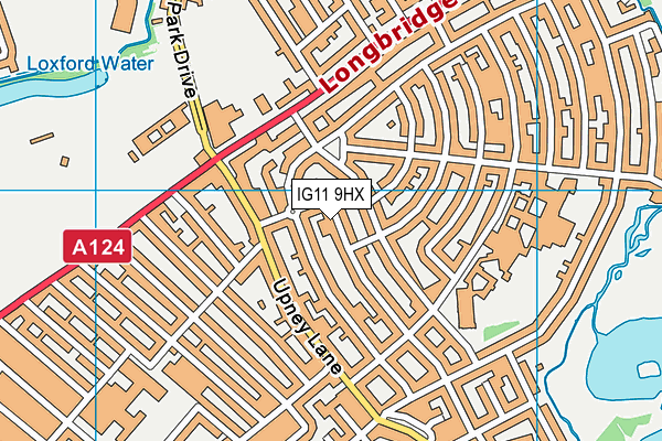 IG11 9HX map - OS VectorMap District (Ordnance Survey)