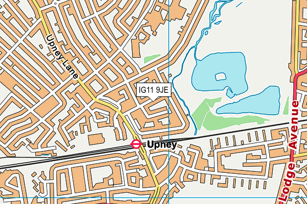 IG11 9JE map - OS VectorMap District (Ordnance Survey)
