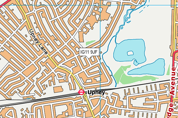 IG11 9JF map - OS VectorMap District (Ordnance Survey)