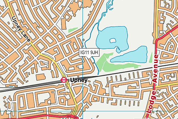 IG11 9JH map - OS VectorMap District (Ordnance Survey)