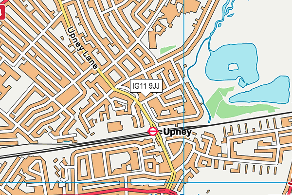 IG11 9JJ map - OS VectorMap District (Ordnance Survey)