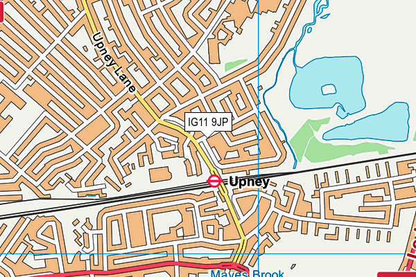 IG11 9JP map - OS VectorMap District (Ordnance Survey)