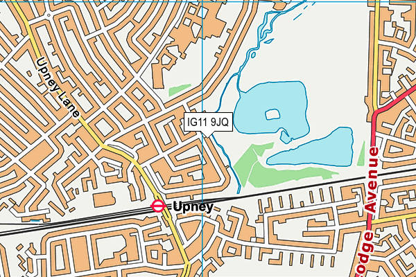 IG11 9JQ map - OS VectorMap District (Ordnance Survey)