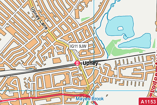 IG11 9JW map - OS VectorMap District (Ordnance Survey)