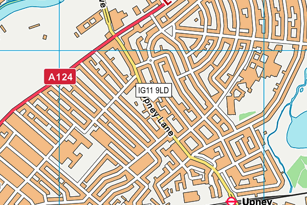 IG11 9LD map - OS VectorMap District (Ordnance Survey)