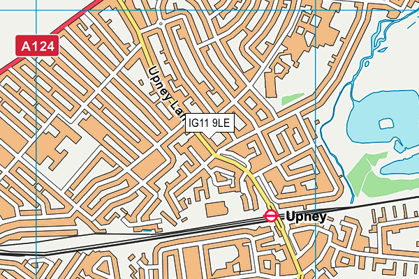 IG11 9LE map - OS VectorMap District (Ordnance Survey)