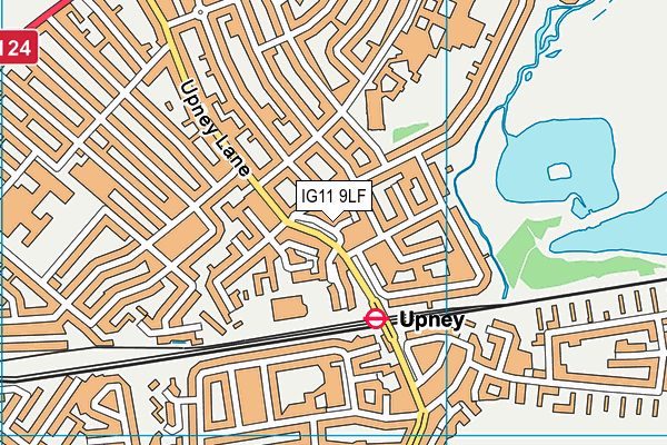 IG11 9LF map - OS VectorMap District (Ordnance Survey)