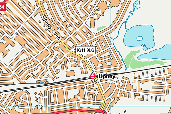 IG11 9LG map - OS VectorMap District (Ordnance Survey)