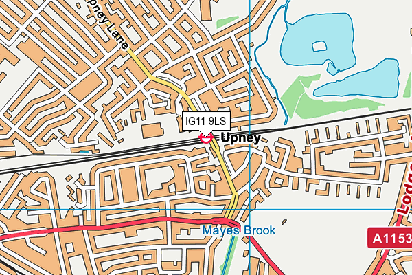 IG11 9LS map - OS VectorMap District (Ordnance Survey)