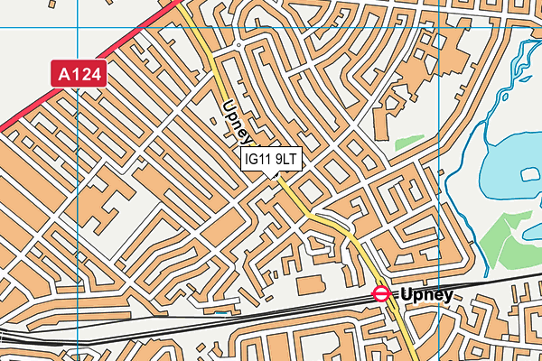 IG11 9LT map - OS VectorMap District (Ordnance Survey)