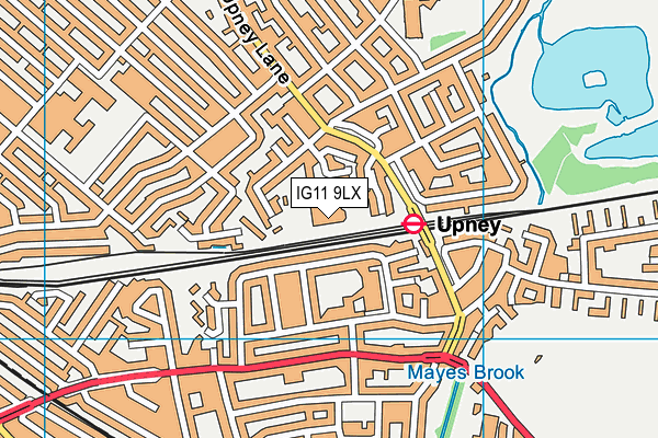 IG11 9LX map - OS VectorMap District (Ordnance Survey)