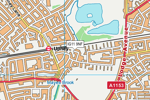 IG11 9NF map - OS VectorMap District (Ordnance Survey)