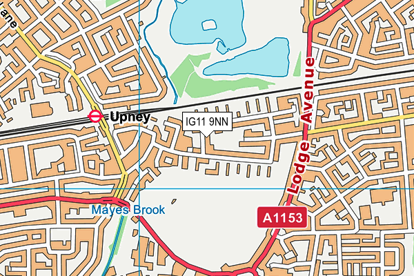 IG11 9NN map - OS VectorMap District (Ordnance Survey)