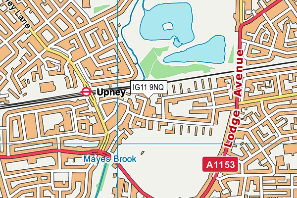 IG11 9NQ map - OS VectorMap District (Ordnance Survey)