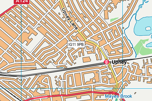 IG11 9PB map - OS VectorMap District (Ordnance Survey)