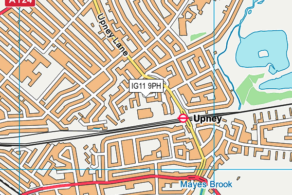 IG11 9PH map - OS VectorMap District (Ordnance Survey)