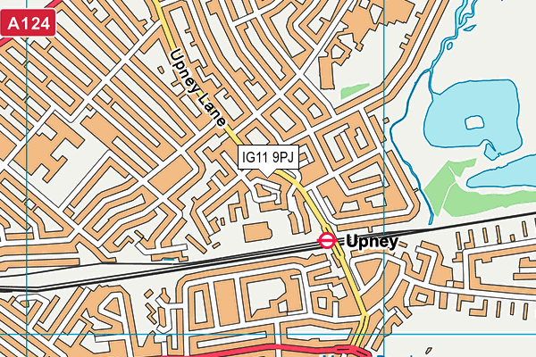 IG11 9PJ map - OS VectorMap District (Ordnance Survey)