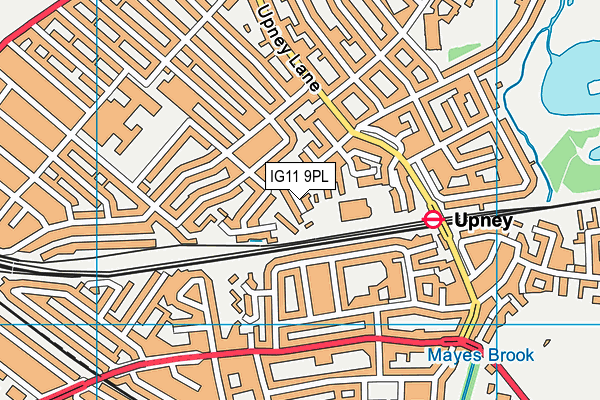 IG11 9PL map - OS VectorMap District (Ordnance Survey)