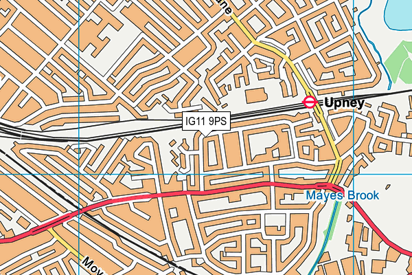 IG11 9PS map - OS VectorMap District (Ordnance Survey)
