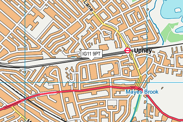 IG11 9PT map - OS VectorMap District (Ordnance Survey)